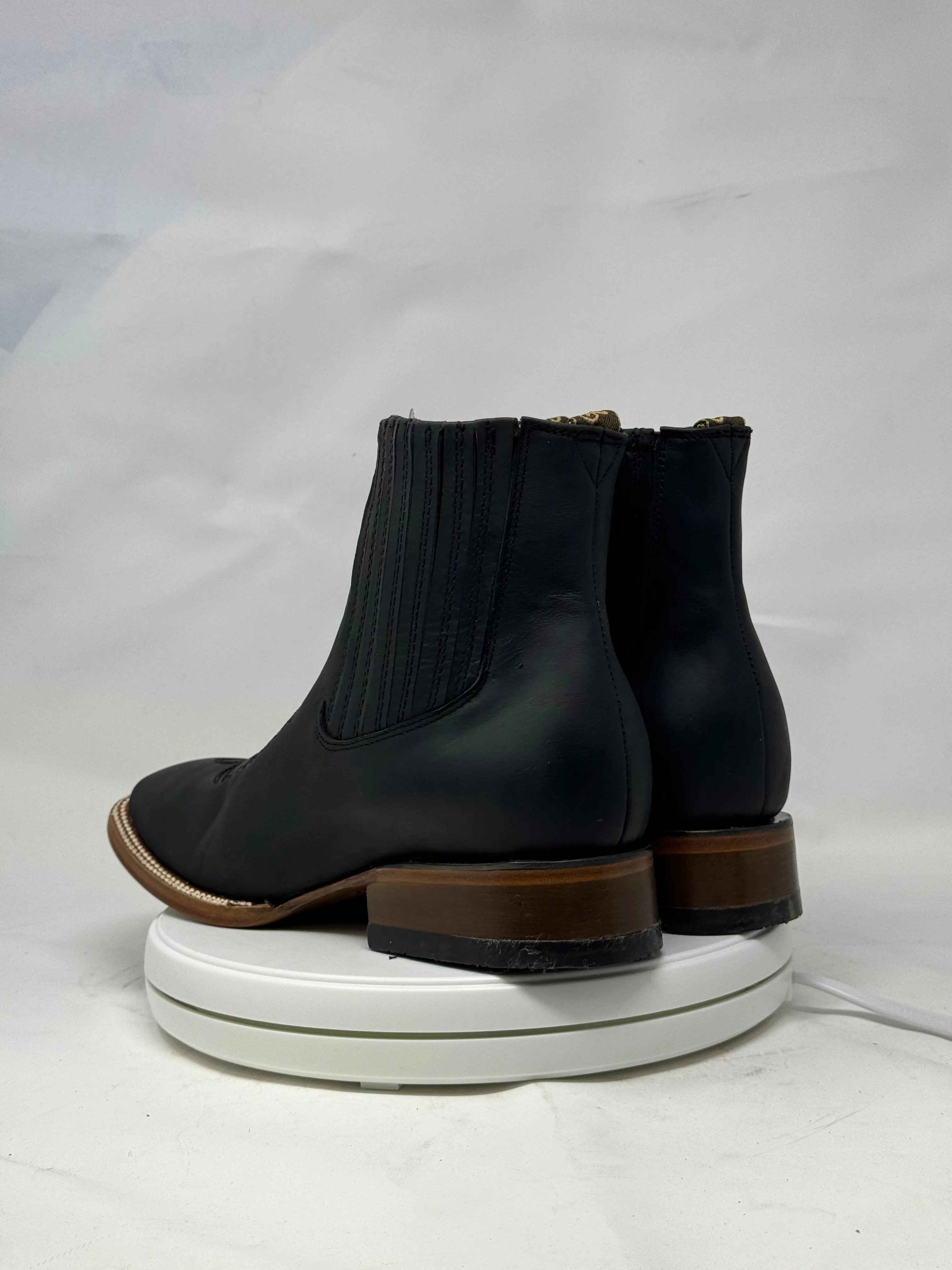 1001 | Crazy Horse Black H Toe Chelsea Boots