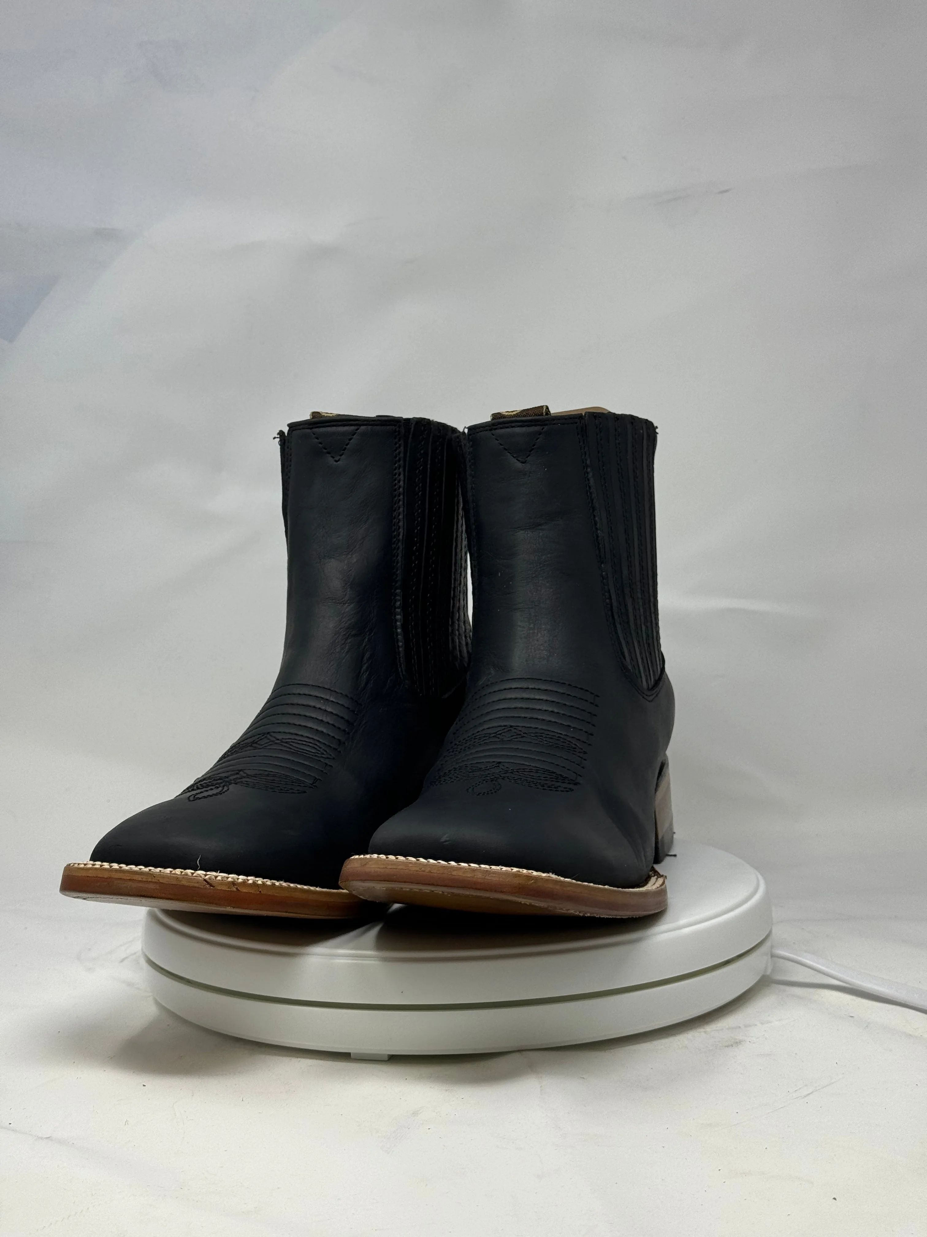 1001 | Crazy Horse Black H Toe Chelsea Boots