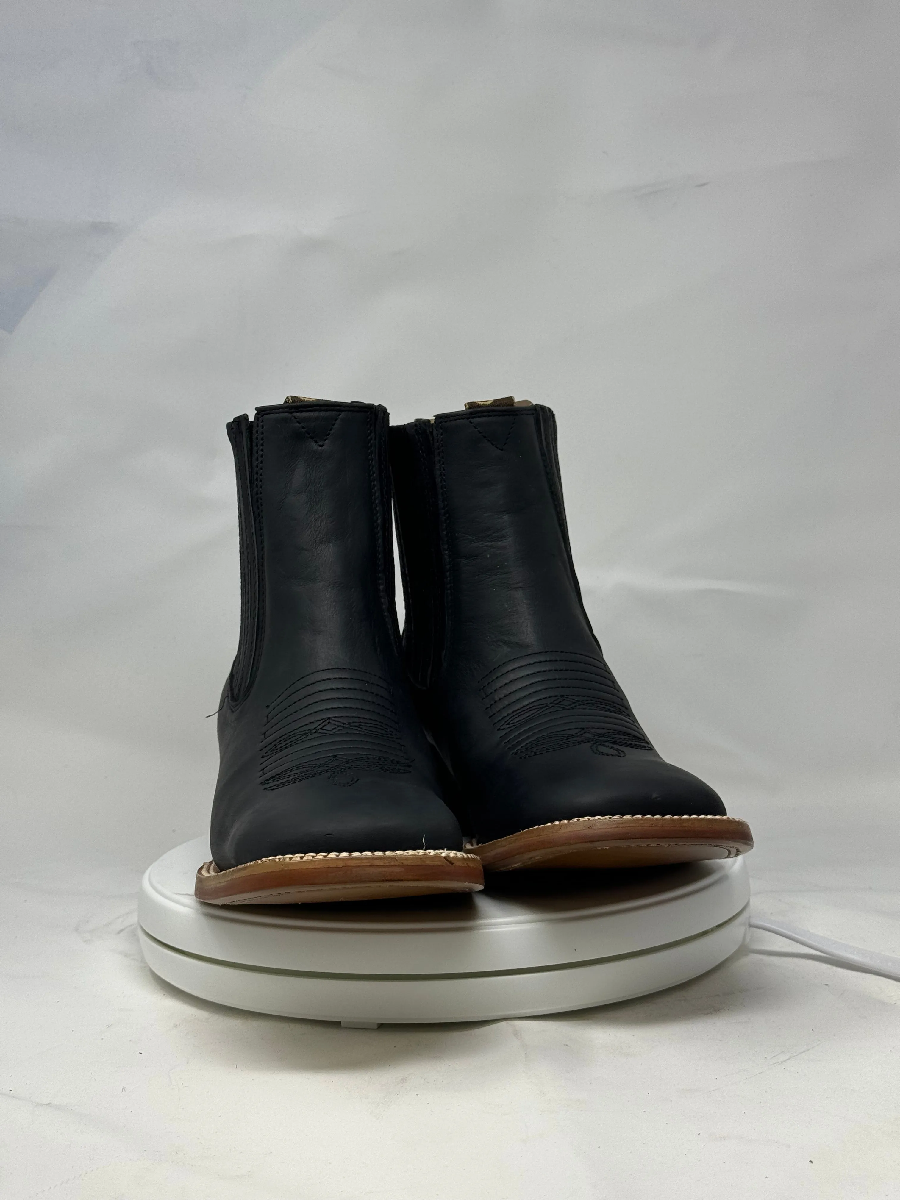 1001 | Crazy Horse Black H Toe Chelsea Boots