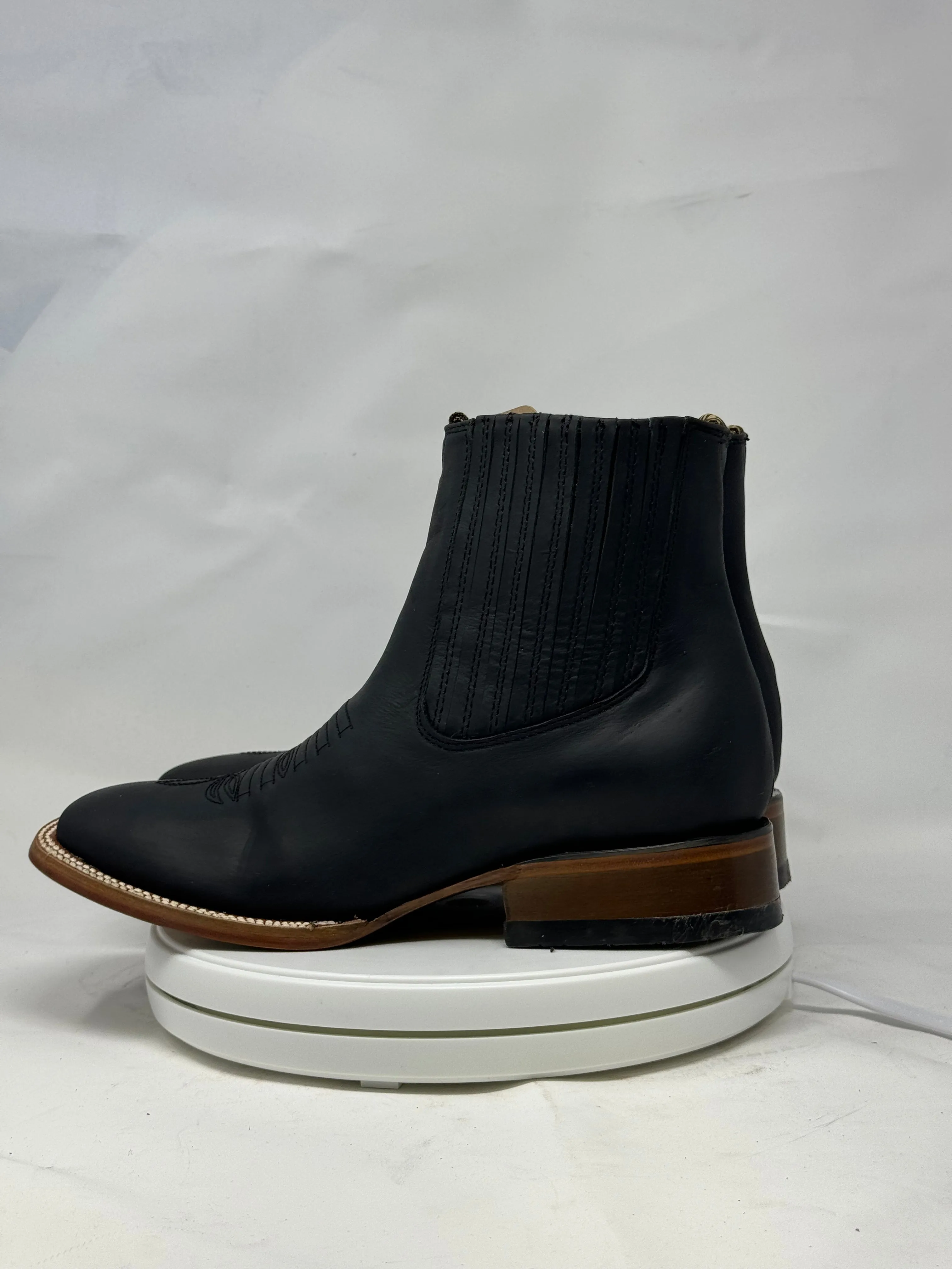 1001 | Crazy Horse Black H Toe Chelsea Boots