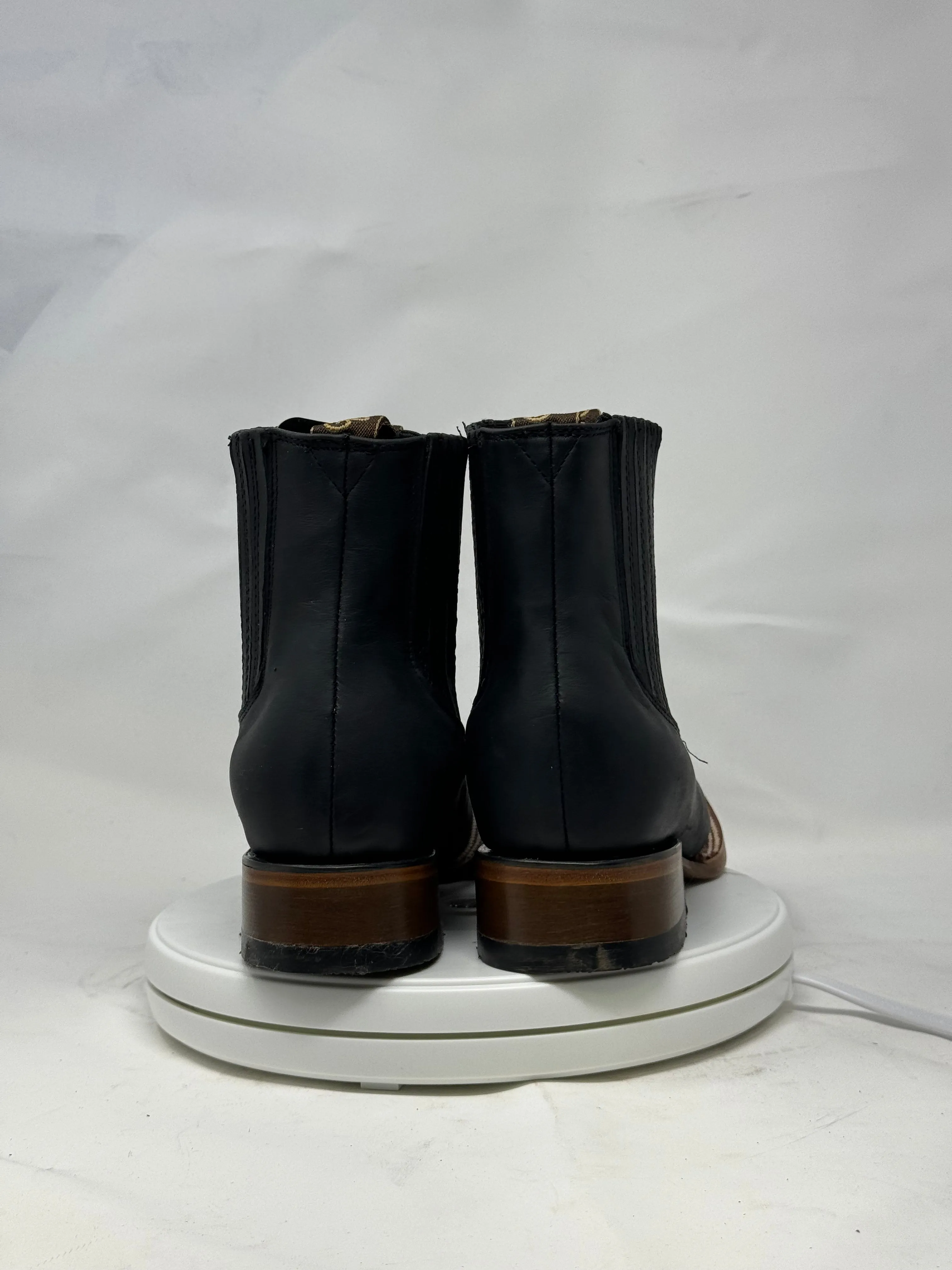 1001 | Crazy Horse Black H Toe Chelsea Boots