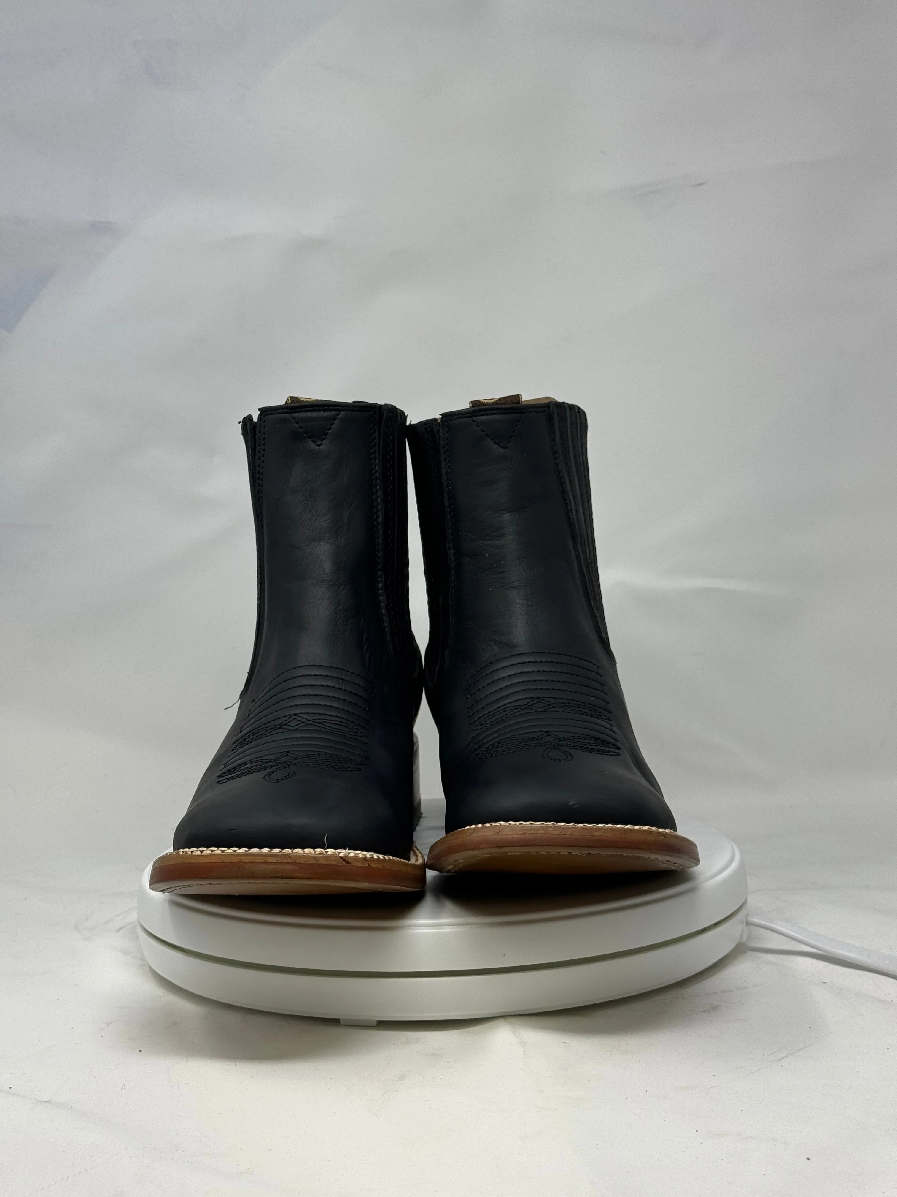 1001 | Crazy Horse Black H Toe Chelsea Boots