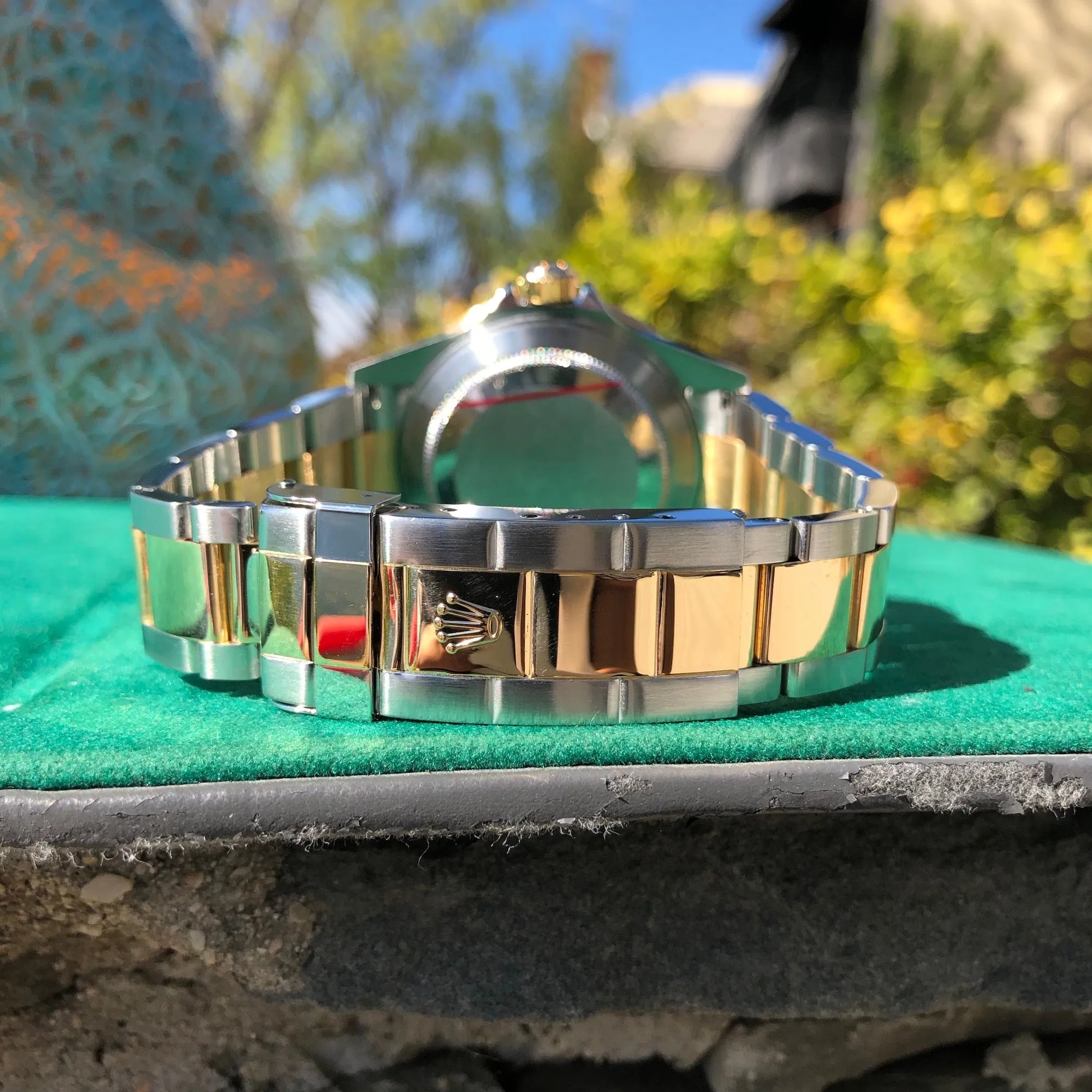 2004 Rolex Submariner Date 16613 Serti Two Tone Stainless Steel Gold Diamond Champange Sapphire Wristwatch Box Papers