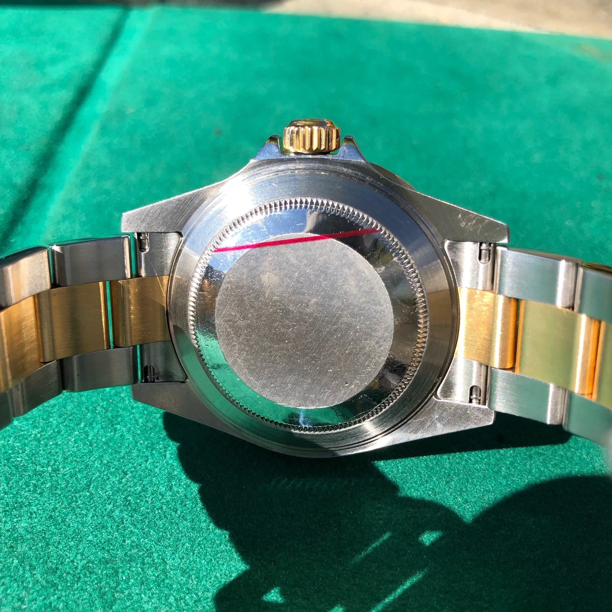 2004 Rolex Submariner Date 16613 Serti Two Tone Stainless Steel Gold Diamond Champange Sapphire Wristwatch Box Papers