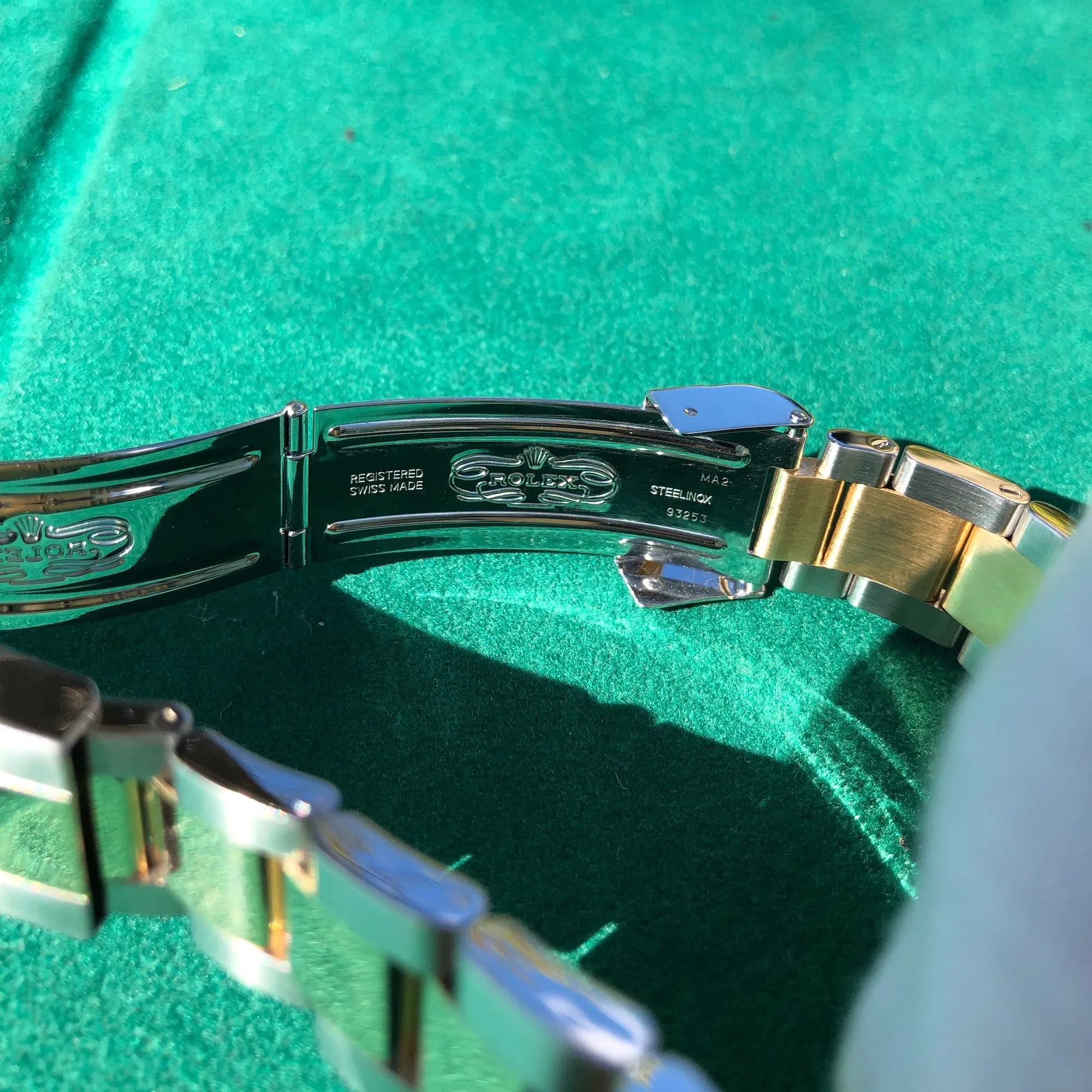 2004 Rolex Submariner Date 16613 Serti Two Tone Stainless Steel Gold Diamond Champange Sapphire Wristwatch Box Papers