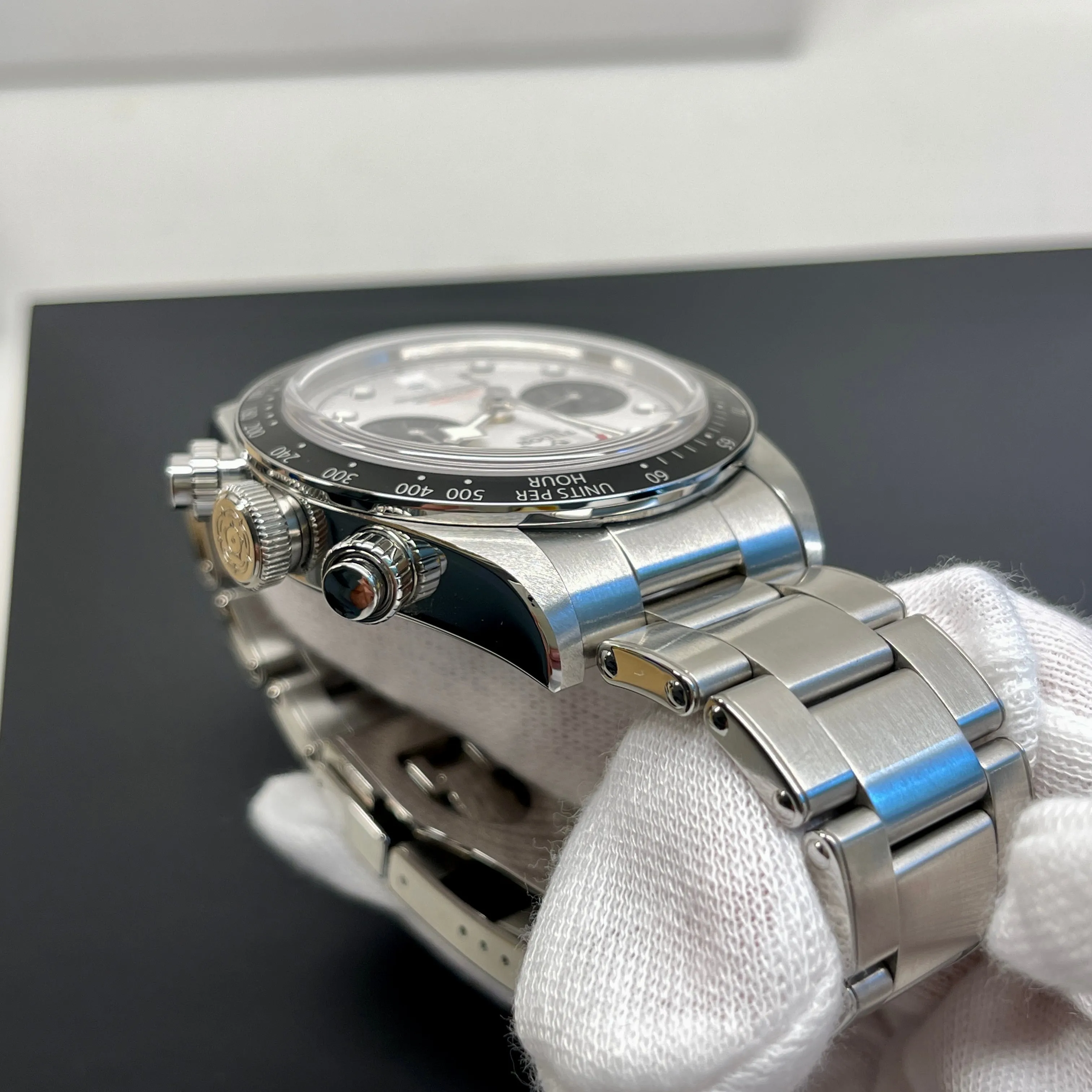 2021 Tudor Black Bay 79360N White Panda Chronograph Automatic Wristwatch Box Papers