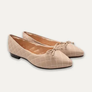 Adriana Bow Nude Pointed Toe Flats