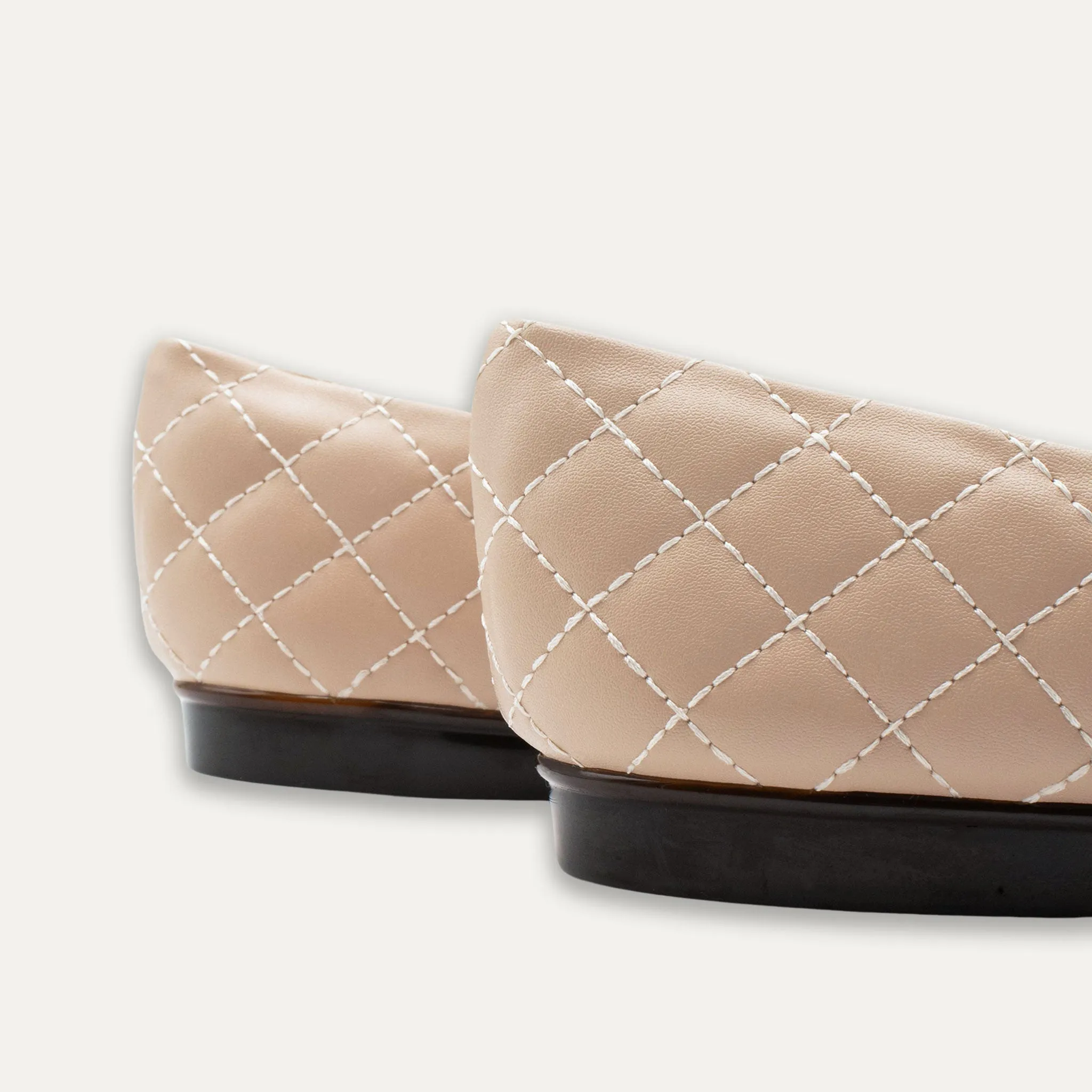 Adriana Bow Nude Pointed Toe Flats