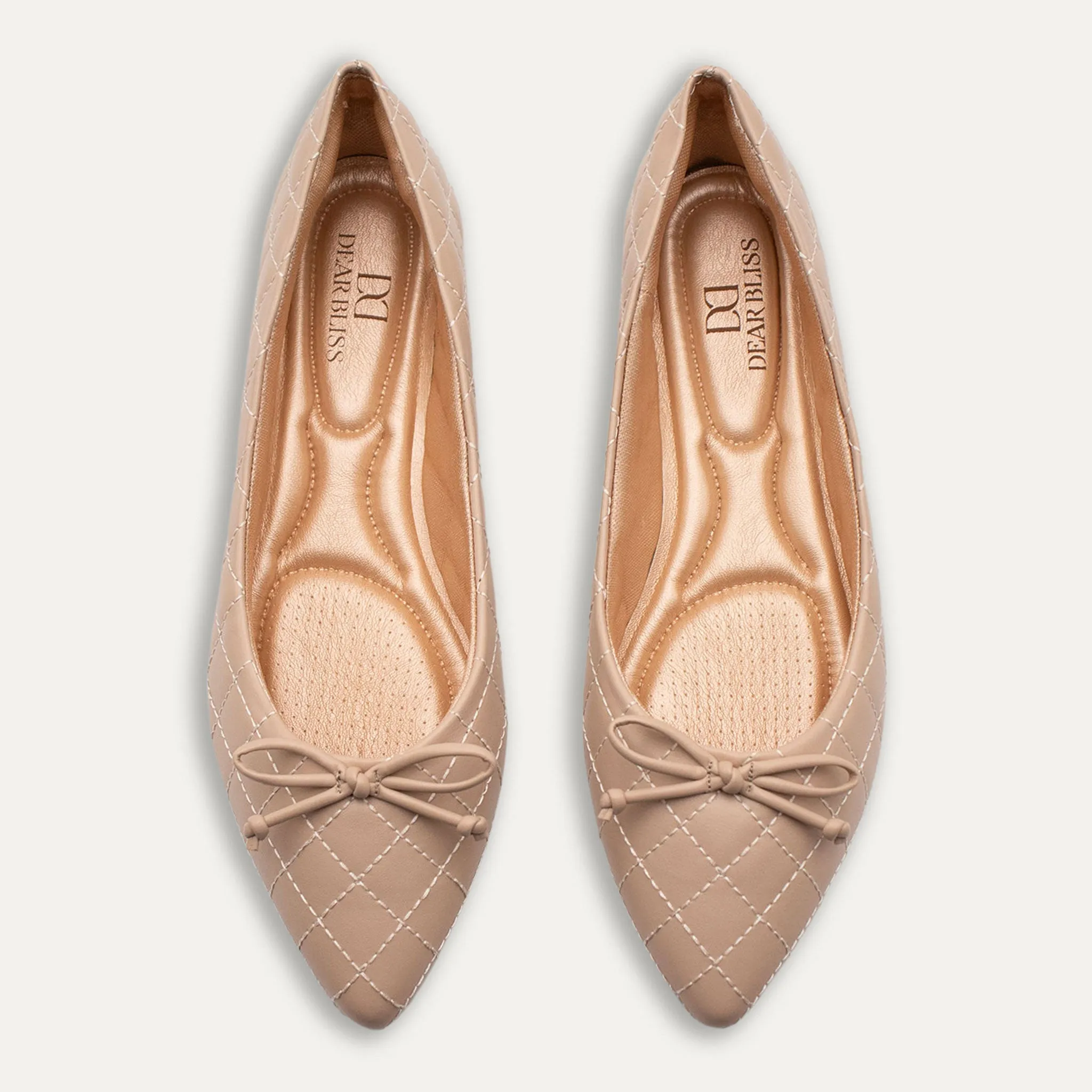 Adriana Bow Nude Pointed Toe Flats
