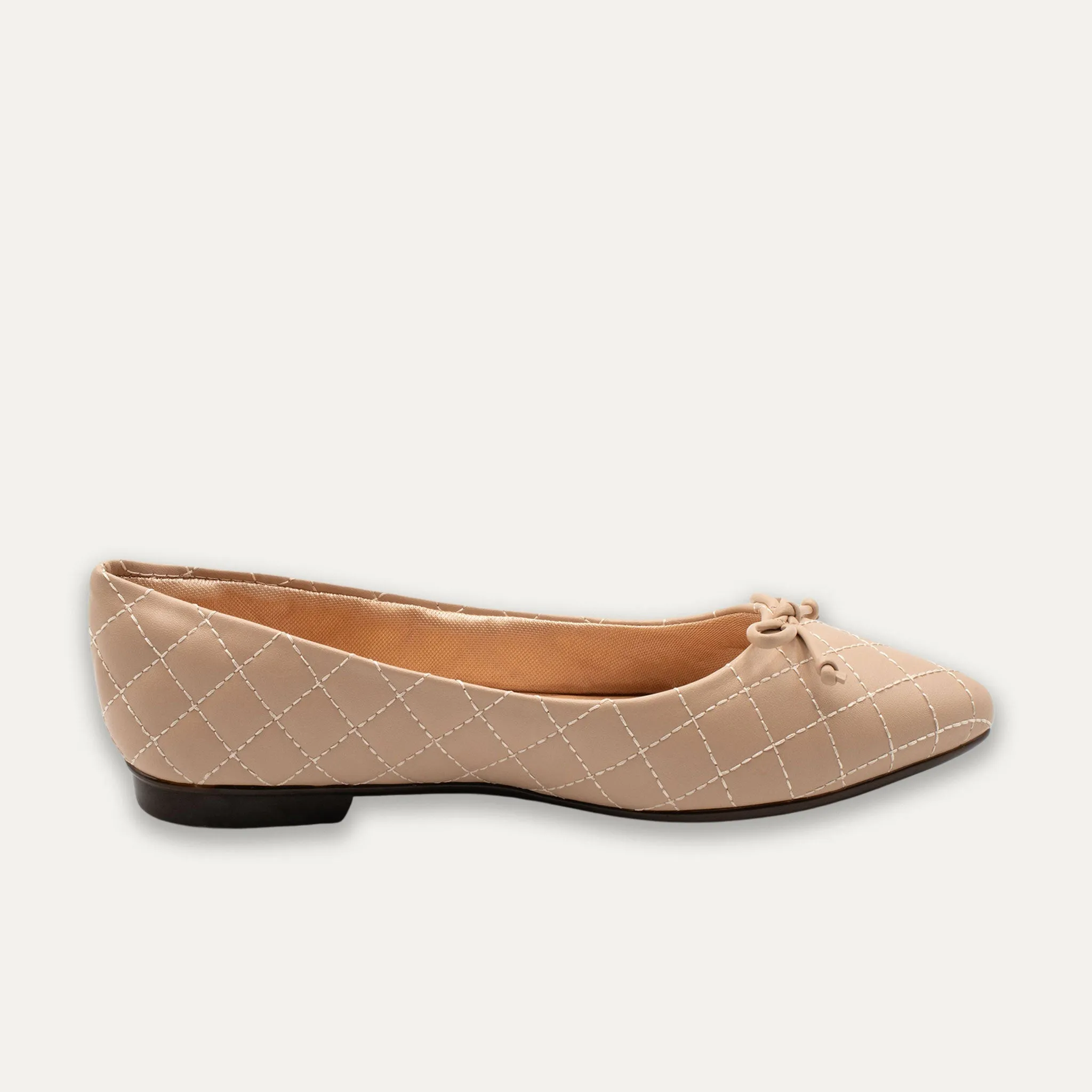 Adriana Bow Nude Pointed Toe Flats