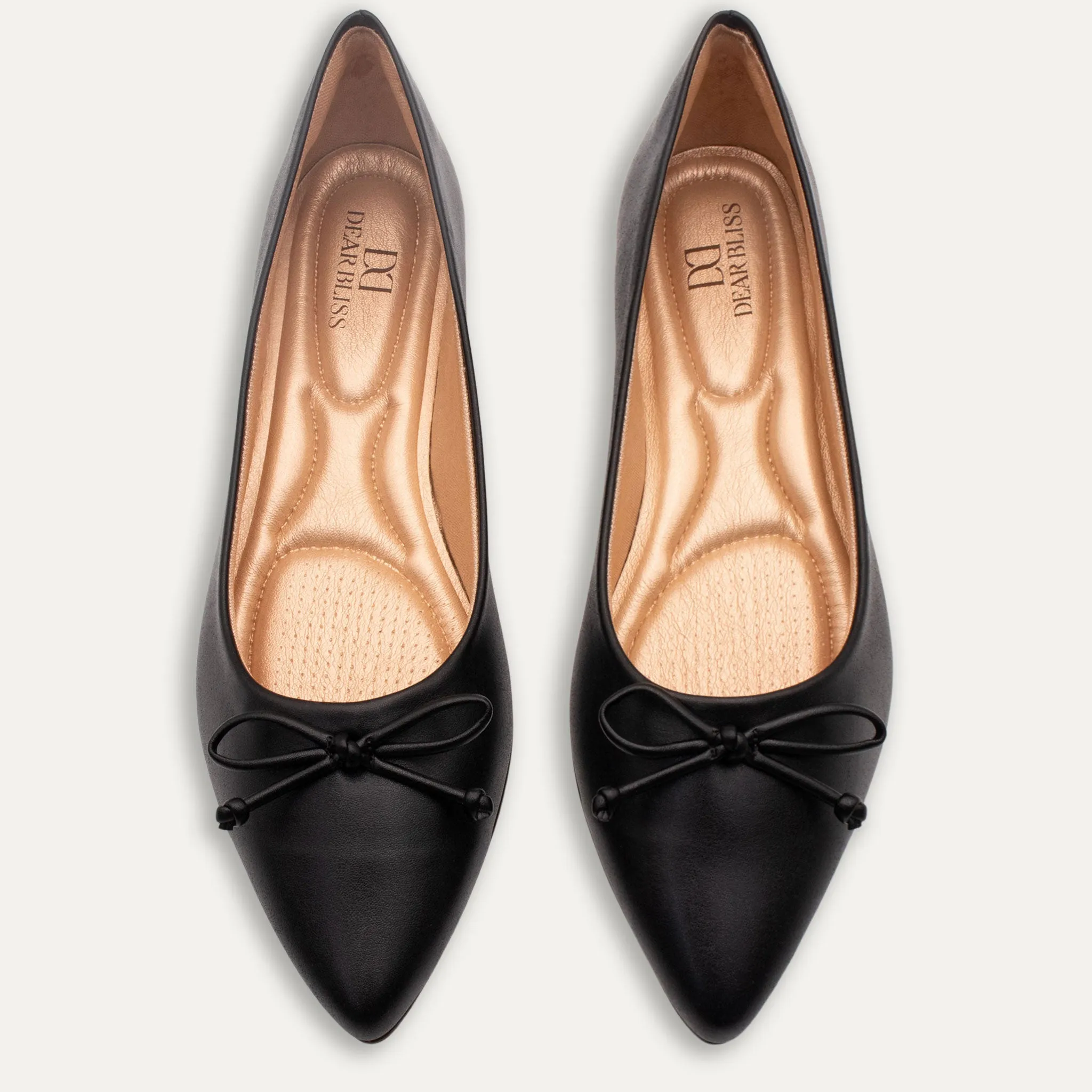 Adriana Napa Black Bow Pointed Toe Flats
