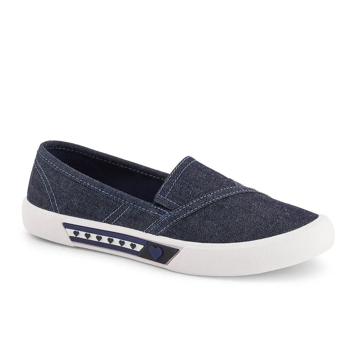 Andrea Canvas Flats For Women, Hearts 76399