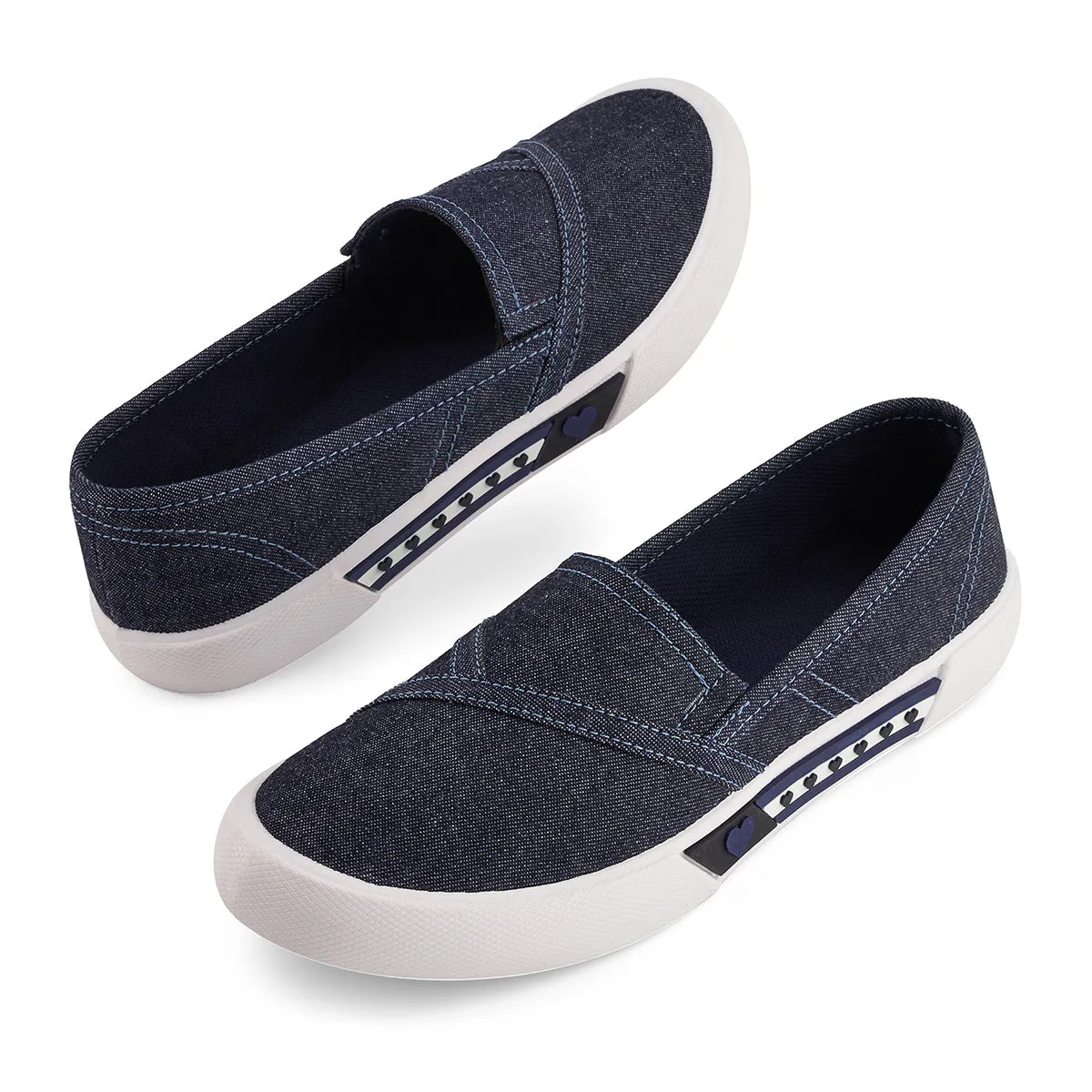 Andrea Canvas Flats For Women, Hearts 76399
