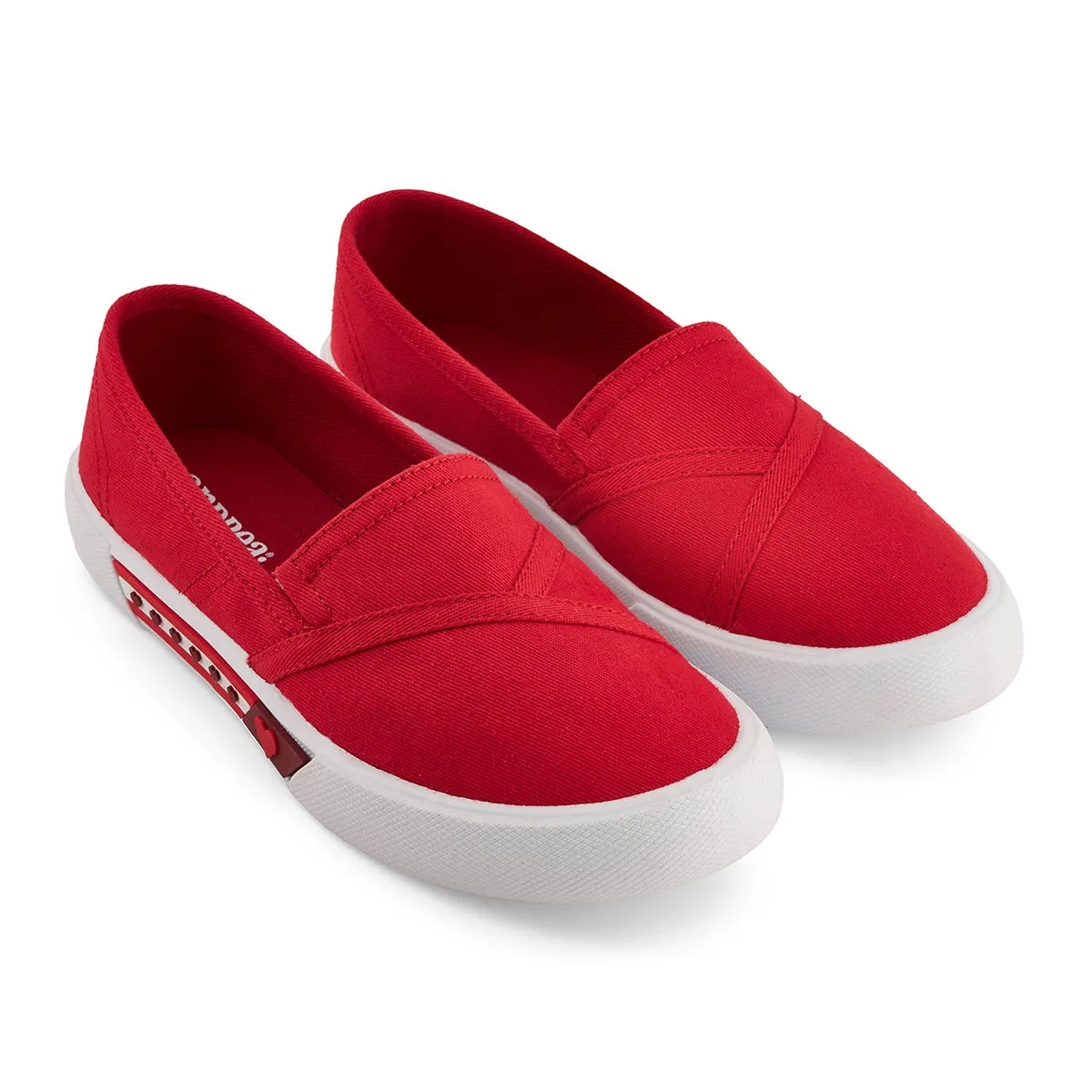 Andrea Canvas Flats For Women, Hearts 76399