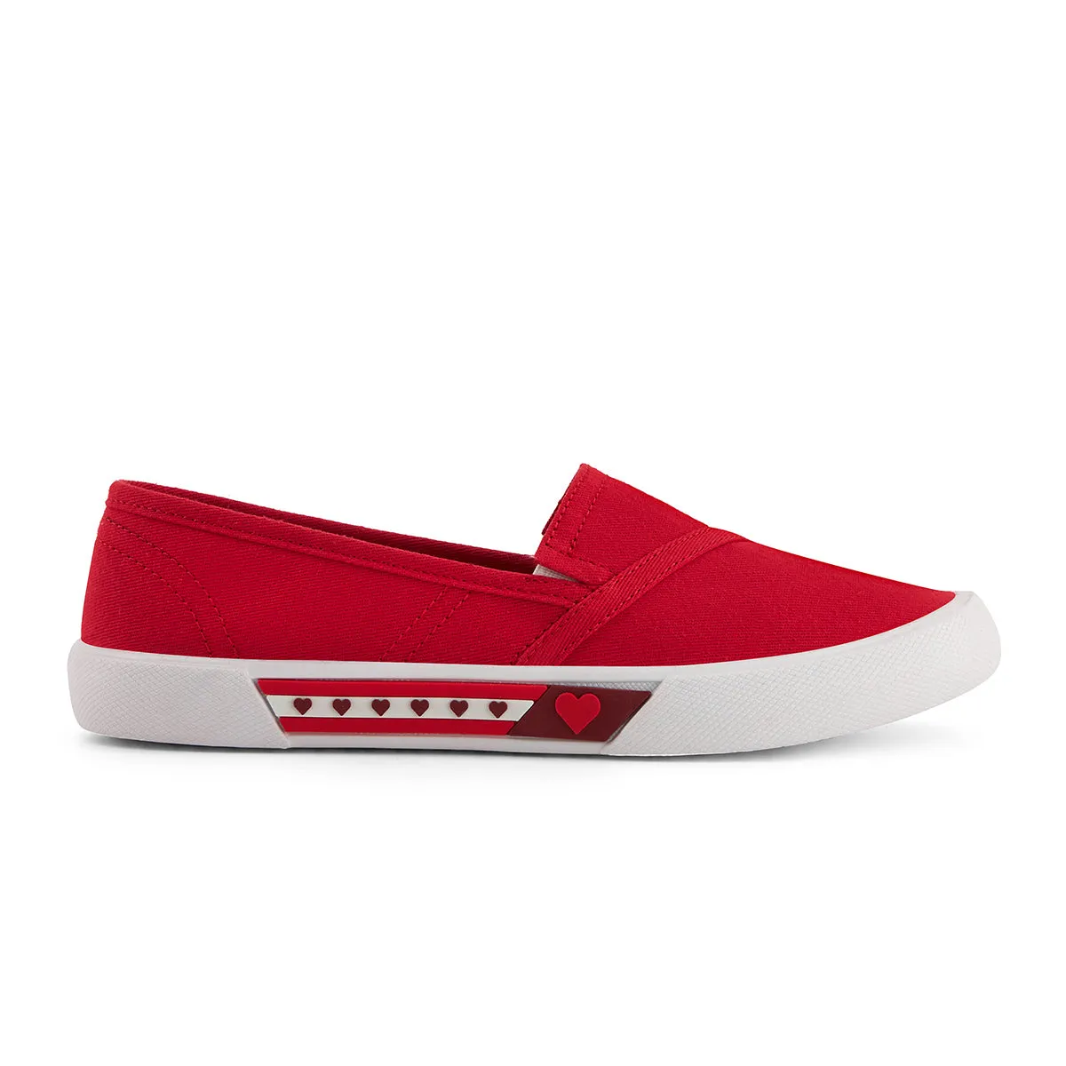 Andrea Canvas Flats For Women, Hearts 76399