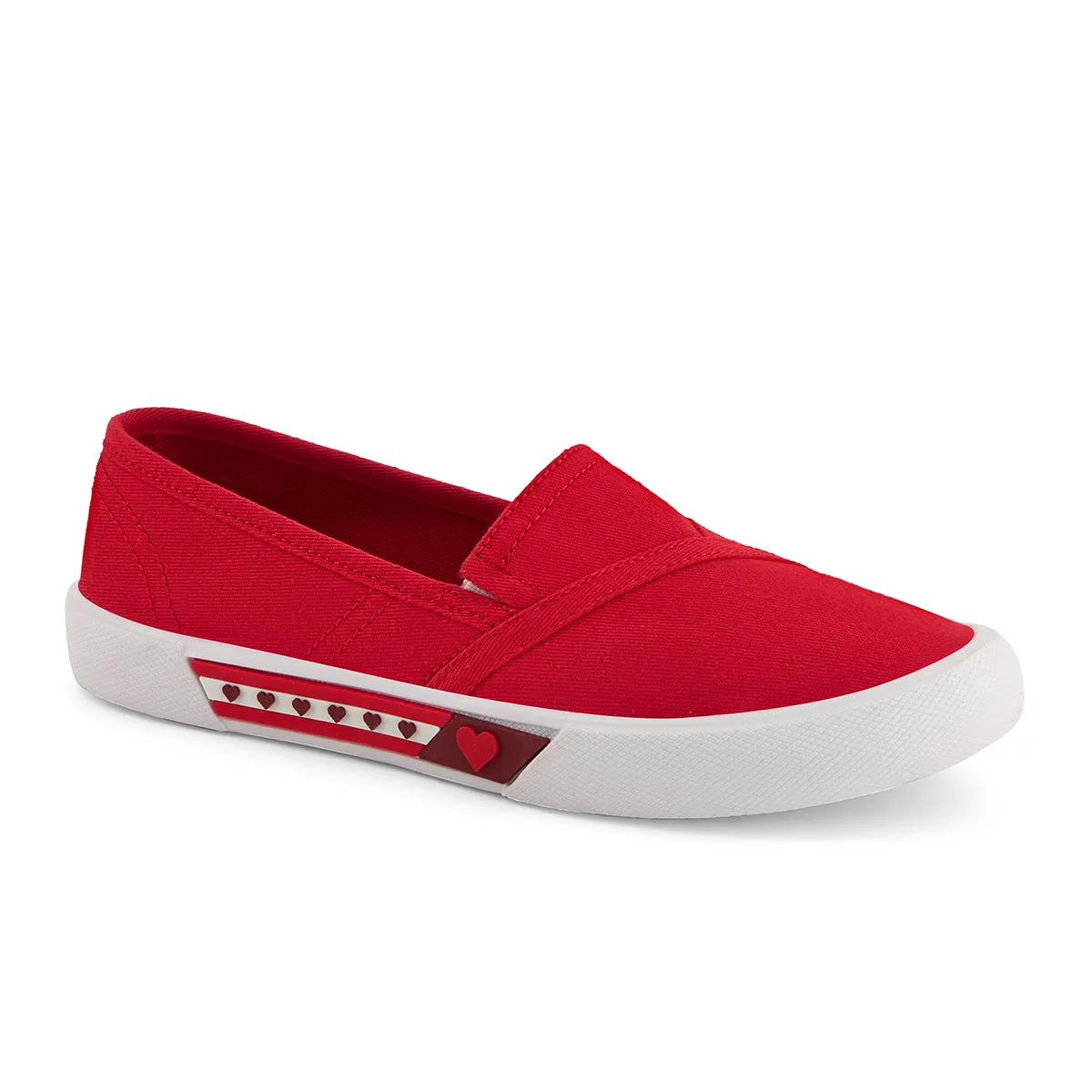 Andrea Canvas Flats For Women, Hearts 76399
