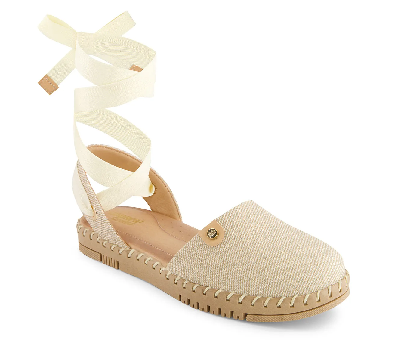 Andrea Women's Textile Ribbon Lace Flats 65286
