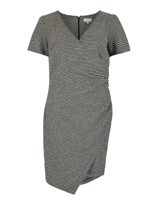 Apricot Dogtooth Dress FINAL SALE