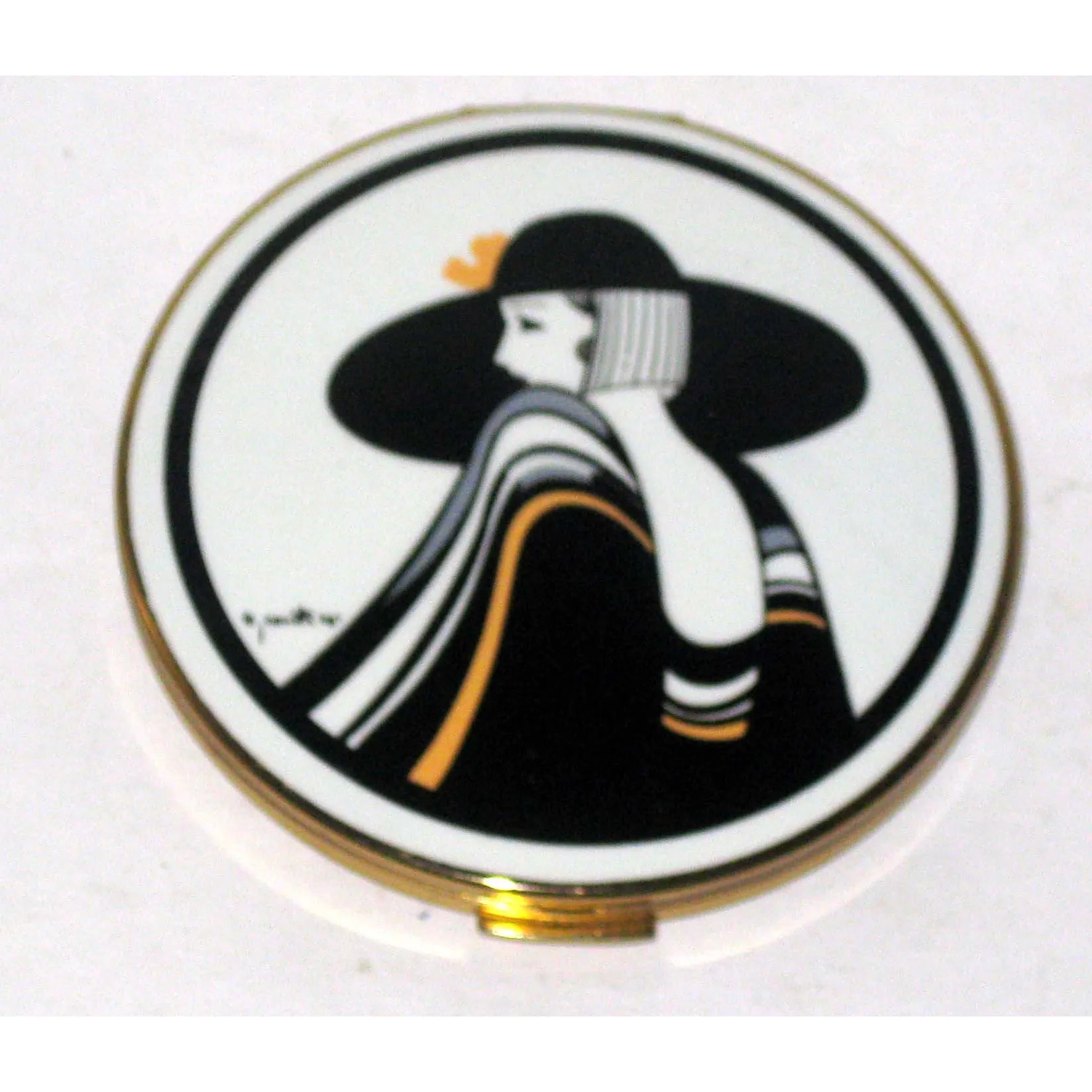 Art Deco Lady Compact By Stratton