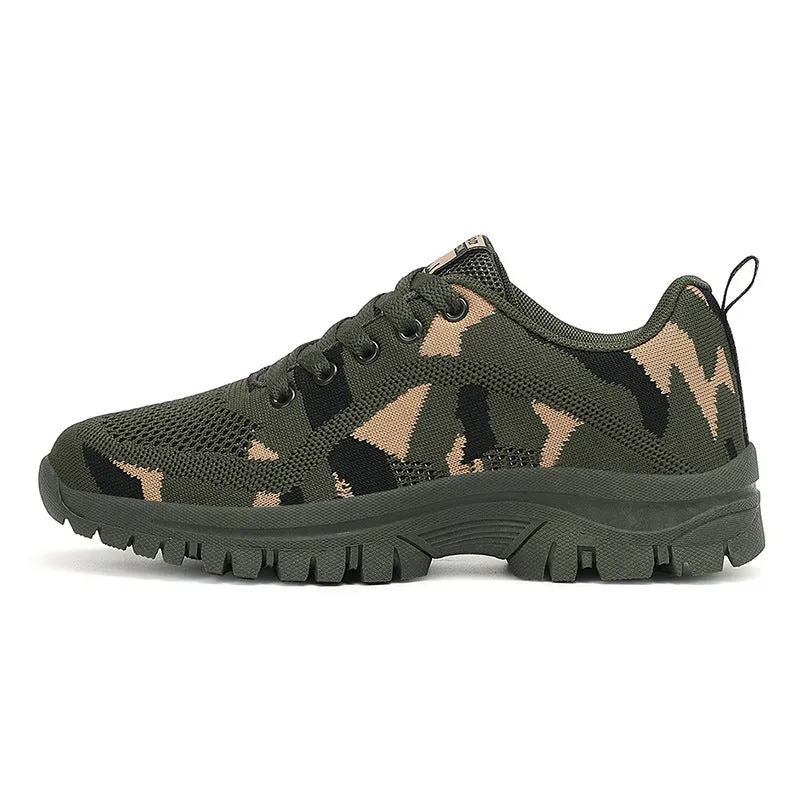 Athletic Shoes - Camouflage Lace Up Mesh Breathable Athletic