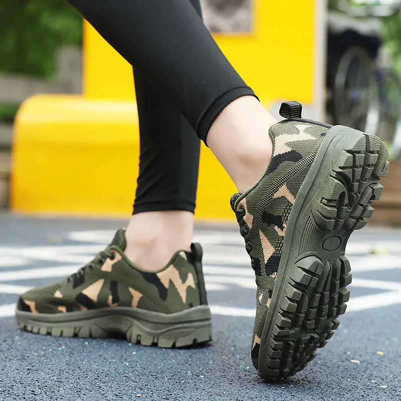 Athletic Shoes - Camouflage Lace Up Mesh Breathable Athletic