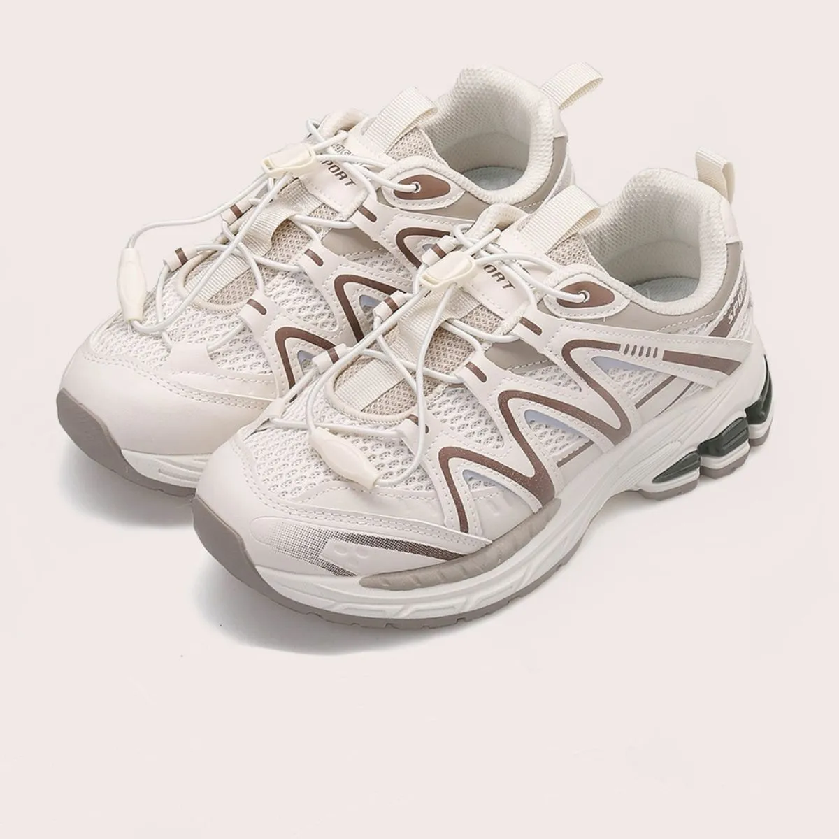 Athletic Shoes - Elastic Lock Laces Mesh Breathable Athletic