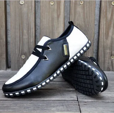 Autumn And Winter Fashion Men Shoes Casual Shoes Men Flats Shoes Men Lacing Cotton Padded Flats PU Plus Size