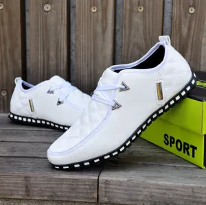 Autumn And Winter Fashion Men Shoes Casual Shoes Men Flats Shoes Men Lacing Cotton Padded Flats PU Plus Size