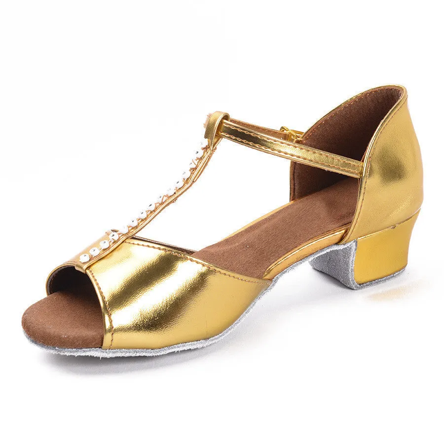 Ballroom Salsa tango latin dance shoes women Brands low heels dancing for kids girls womens children ladies shoe