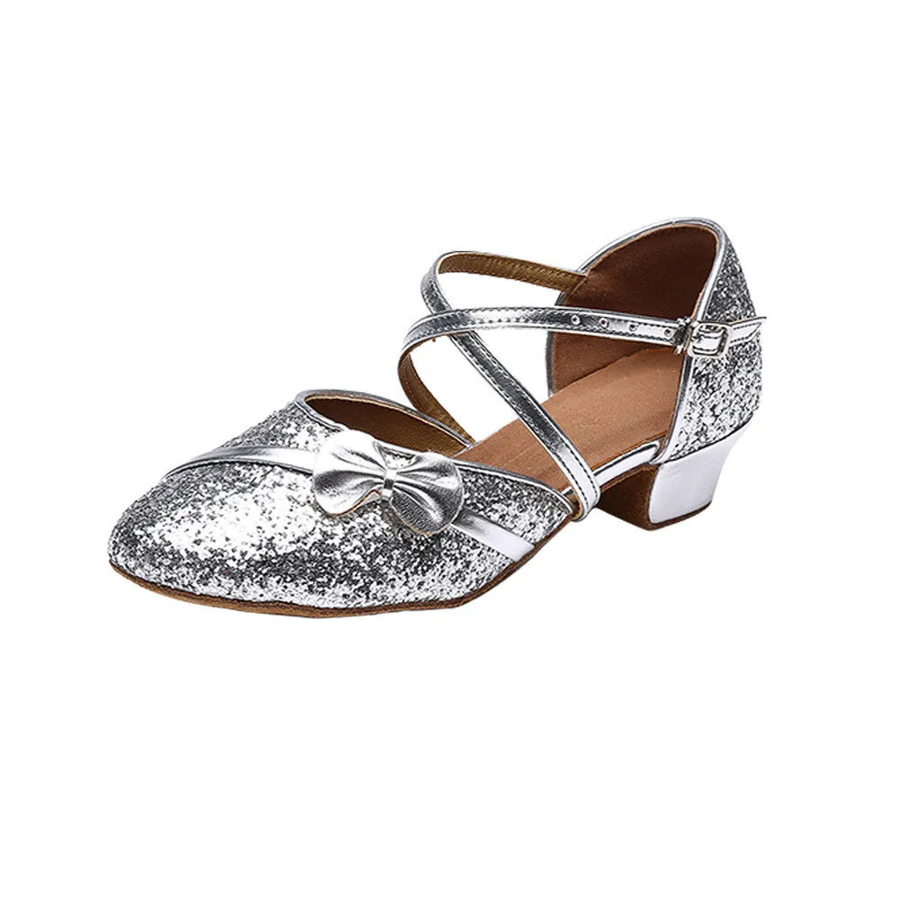 Ballroom Salsa tango latin dance shoes women Brands low heels dancing for kids girls womens children ladies shoe