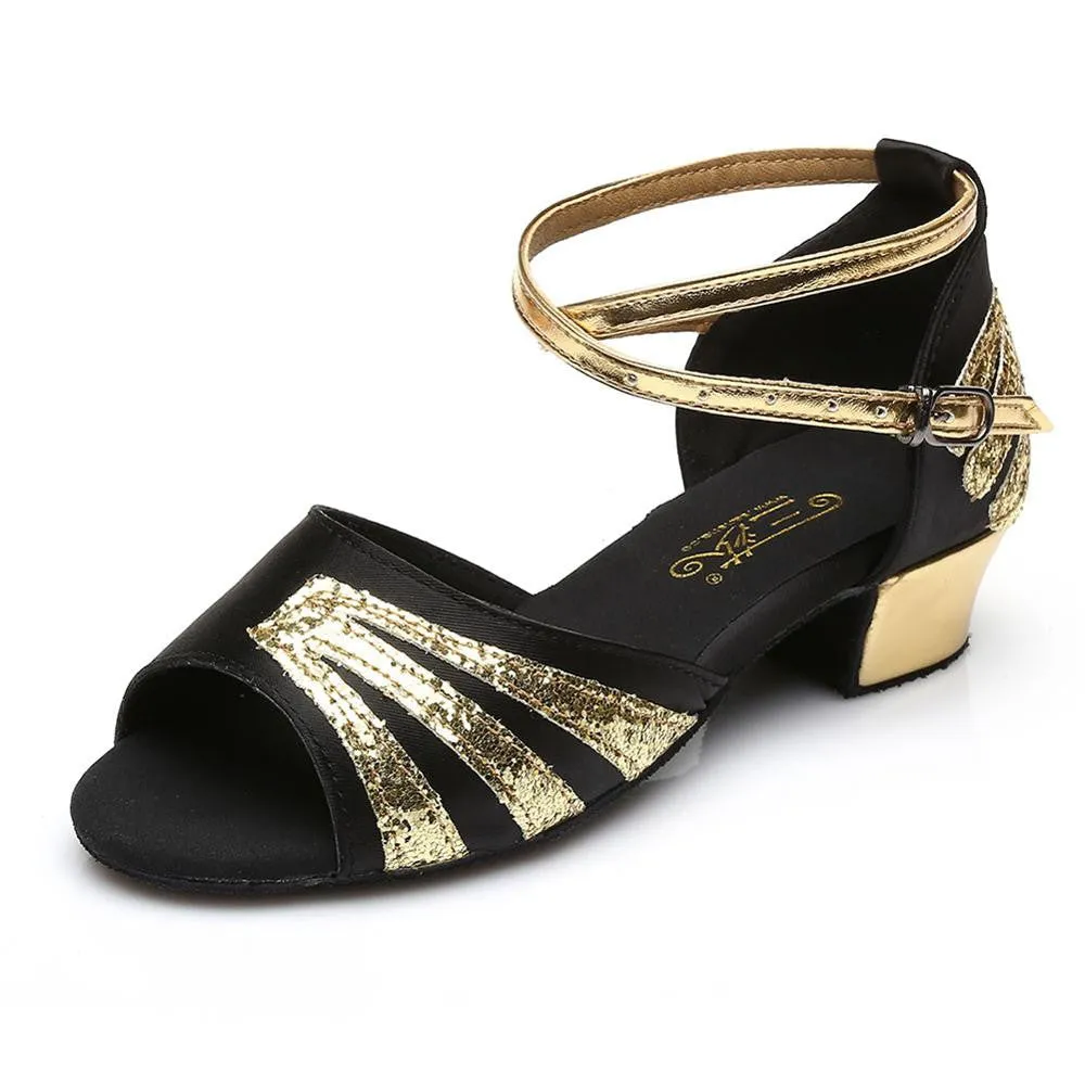 Ballroom Salsa tango latin dance shoes women Brands low heels dancing for kids girls womens children ladies shoe