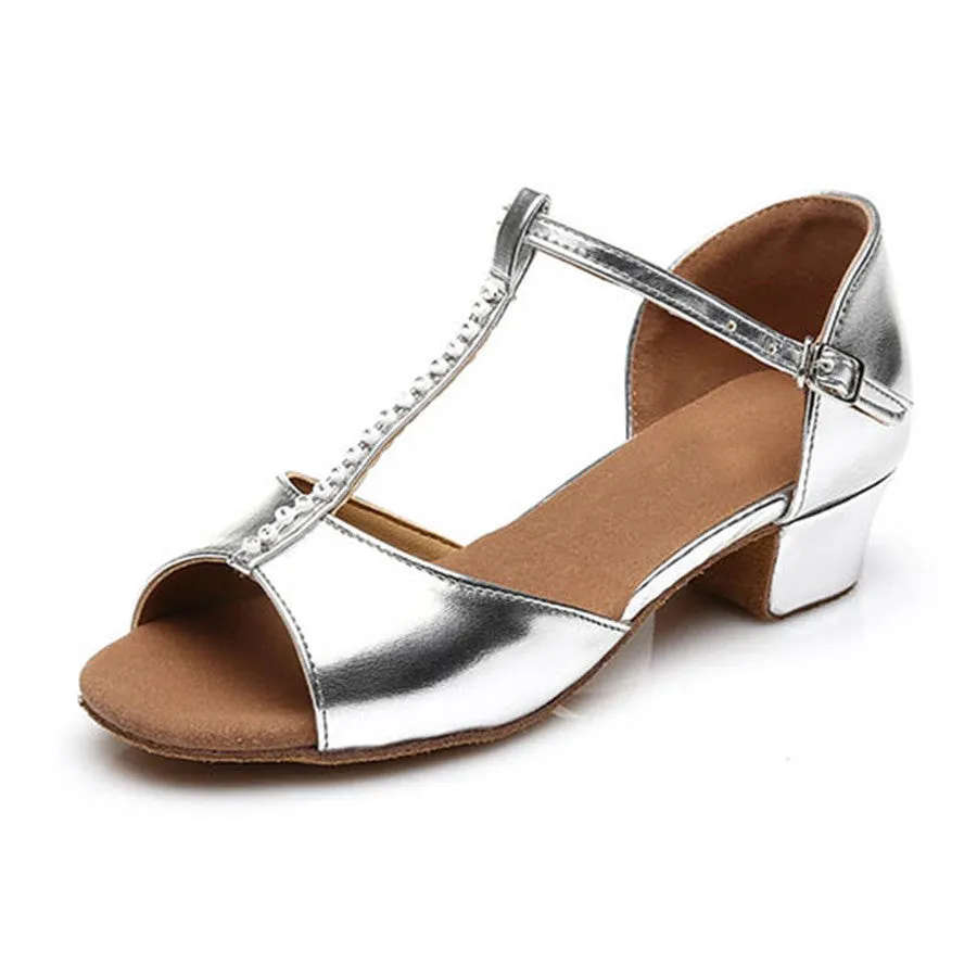 Ballroom Salsa tango latin dance shoes women Brands low heels dancing for kids girls womens children ladies shoe