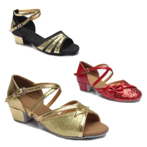Ballroom Salsa tango latin dance shoes women Brands low heels dancing for kids girls womens children ladies shoe