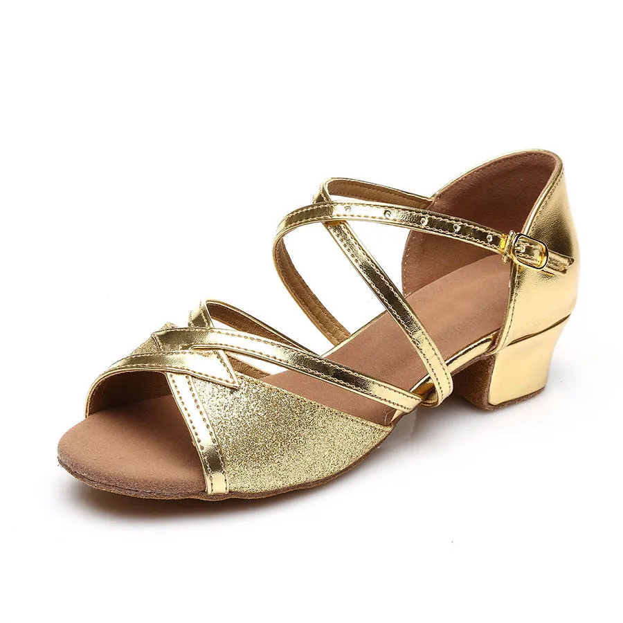 Ballroom Salsa tango latin dance shoes women Brands low heels dancing for kids girls womens children ladies shoe