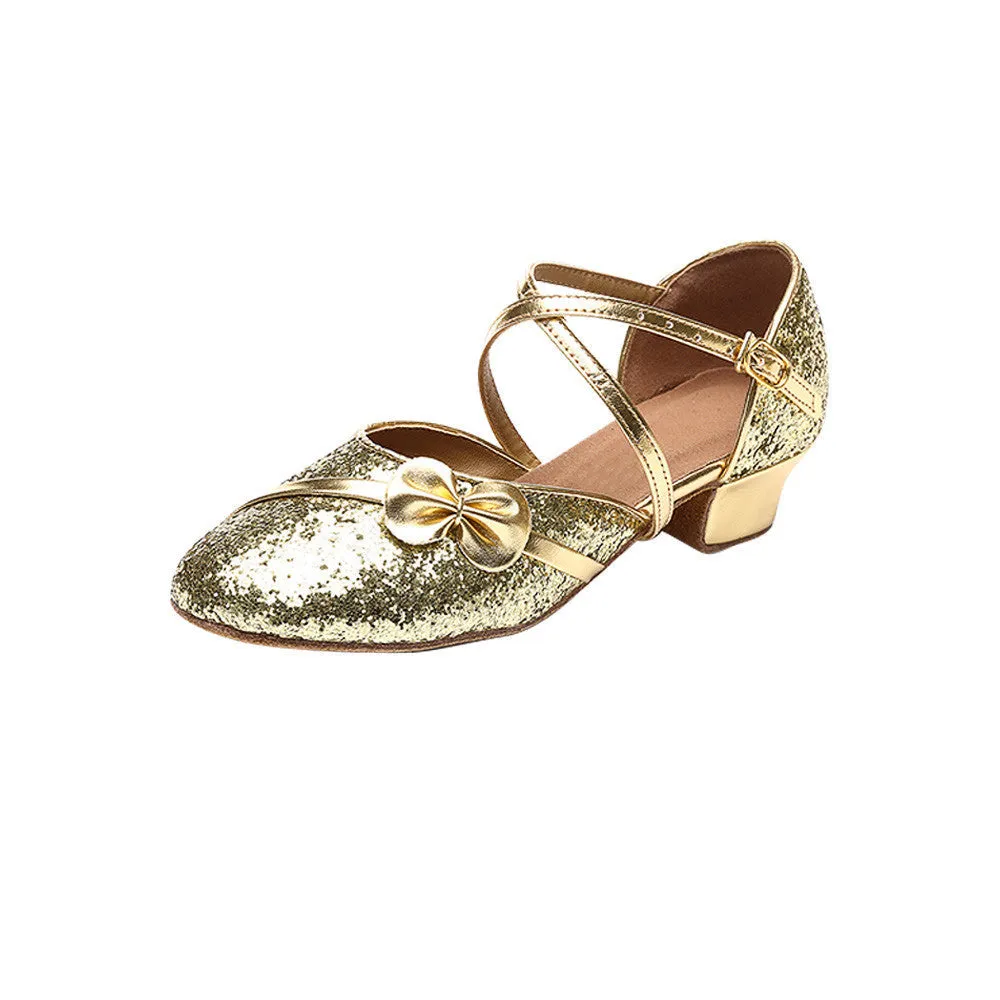 Ballroom Salsa tango latin dance shoes women Brands low heels dancing for kids girls womens children ladies shoe