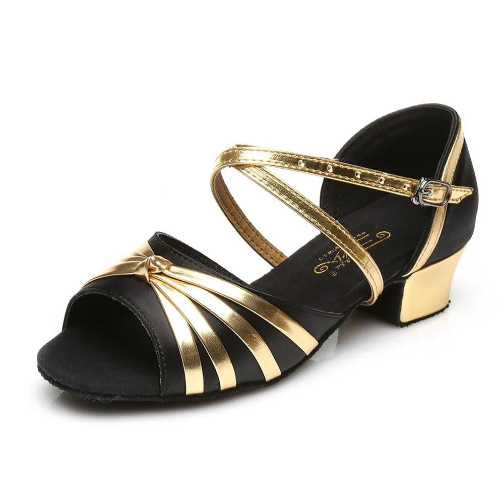 Ballroom Salsa tango latin dance shoes women Brands low heels dancing for kids girls womens children ladies shoe