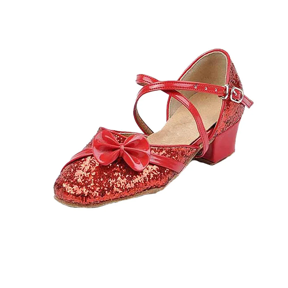 Ballroom Salsa tango latin dance shoes women Brands low heels dancing for kids girls womens children ladies shoe