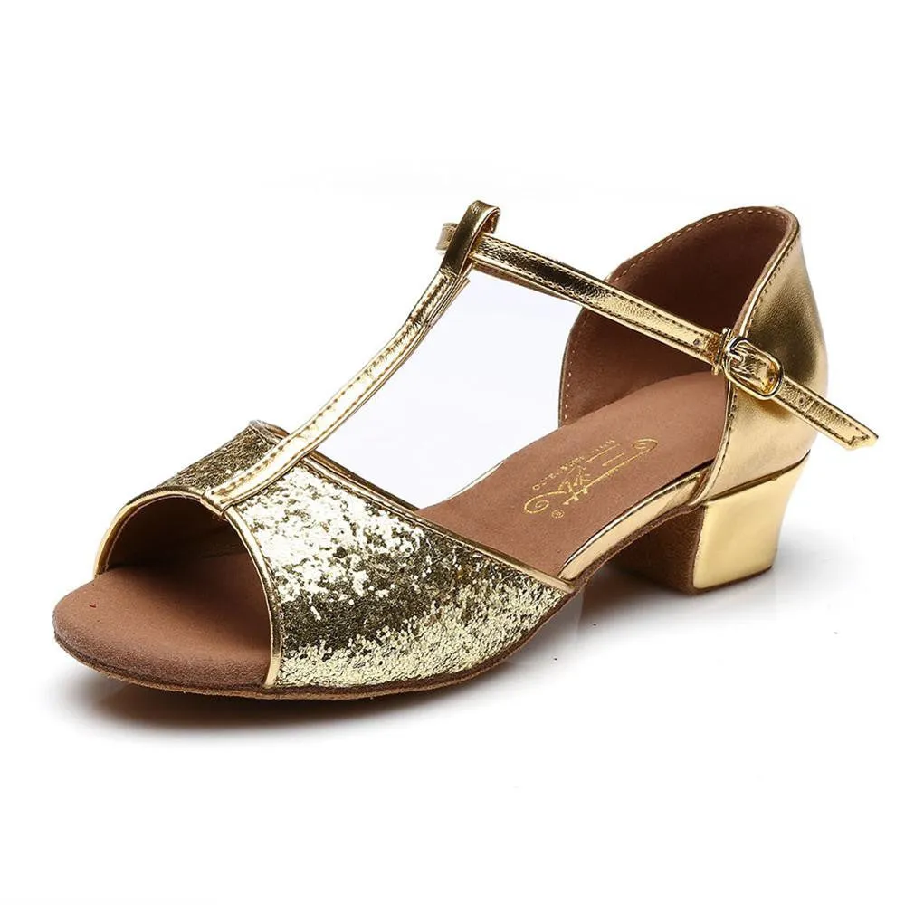 Ballroom Salsa tango latin dance shoes women Brands low heels dancing for kids girls womens children ladies shoe