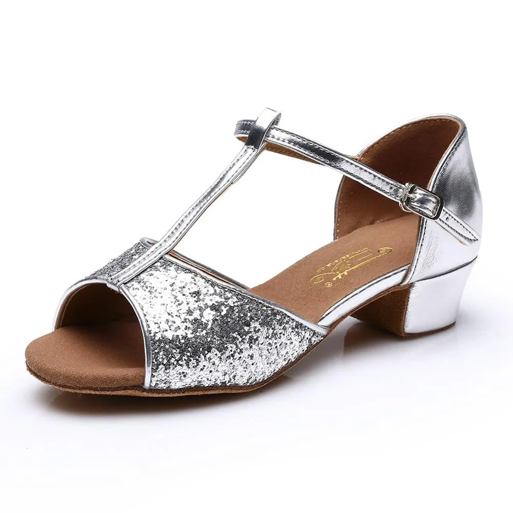 Ballroom Salsa tango latin dance shoes women Brands low heels dancing for kids girls womens children ladies shoe