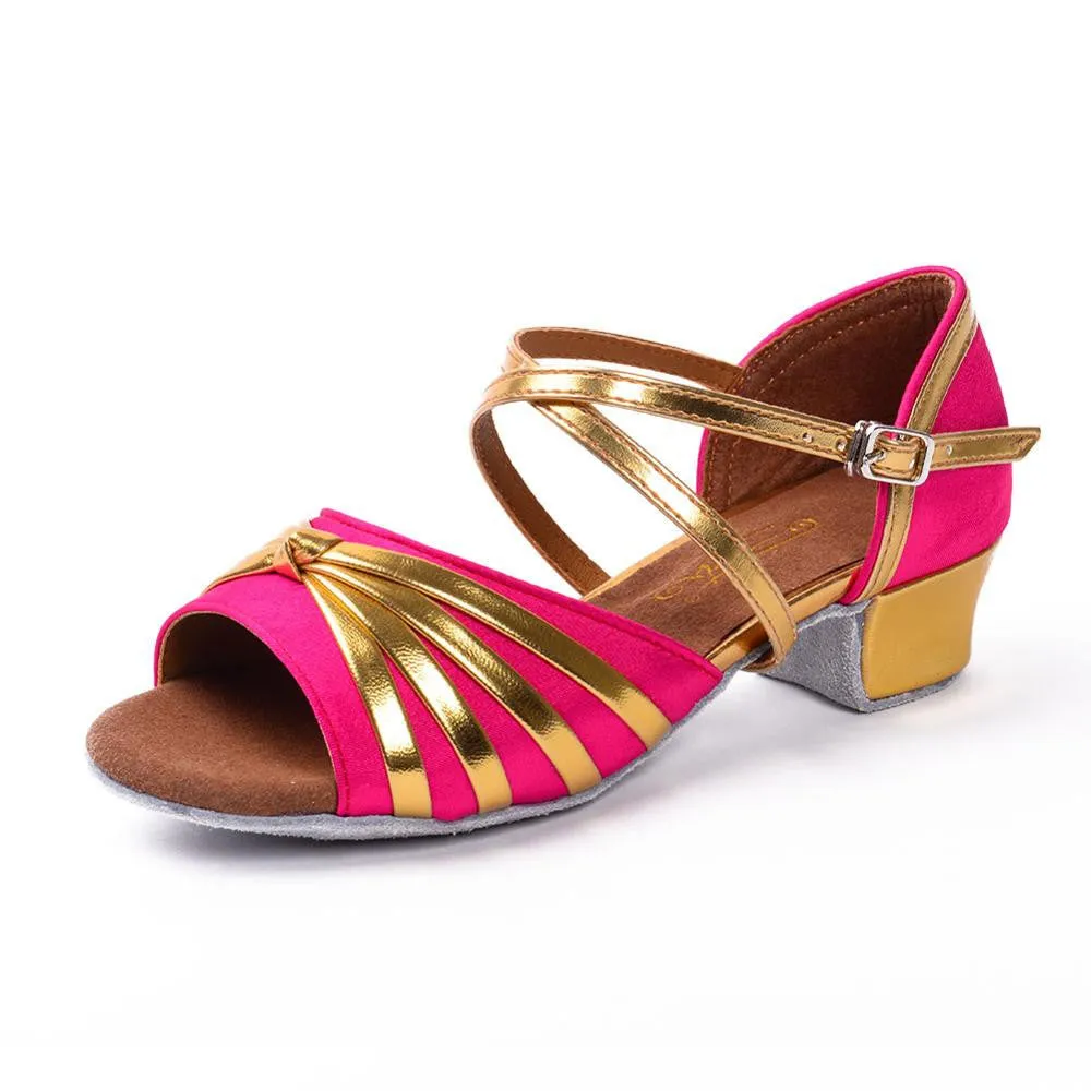 Ballroom Salsa tango latin dance shoes women Brands low heels dancing for kids girls womens children ladies shoe