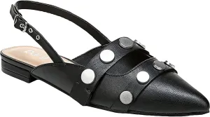 bar III Womens Joseep Faux Leather Pointed Toe Flats Black 8 Medium (B,M)
