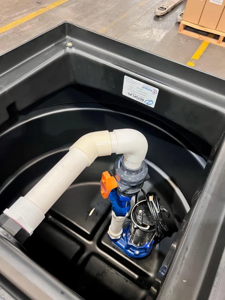 Bianco 250L Packaged Stormwater Pump Station with B45VAS2 Vortex Pump & Audio/Visual iAlarm Controller (Max 330LPM/110kPa)