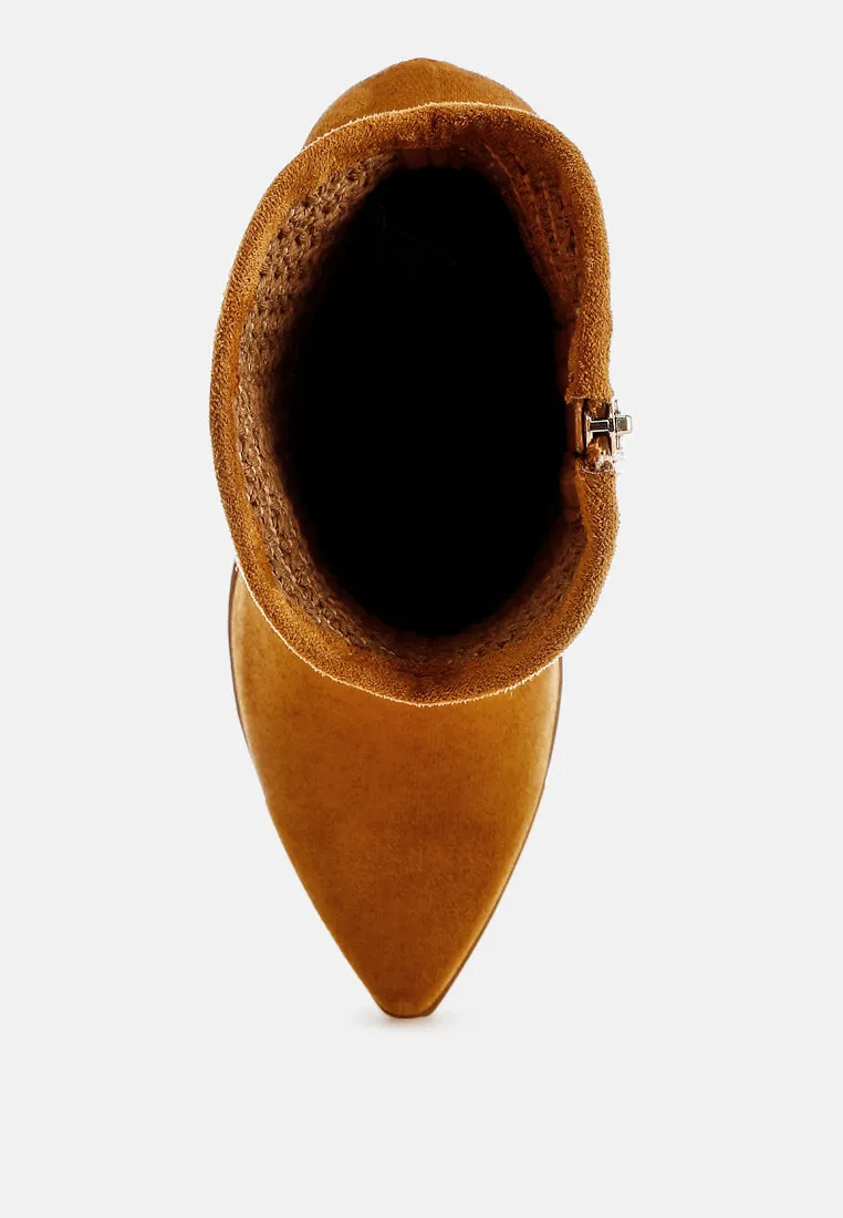 Bimmy Woven Pointy Western Boots