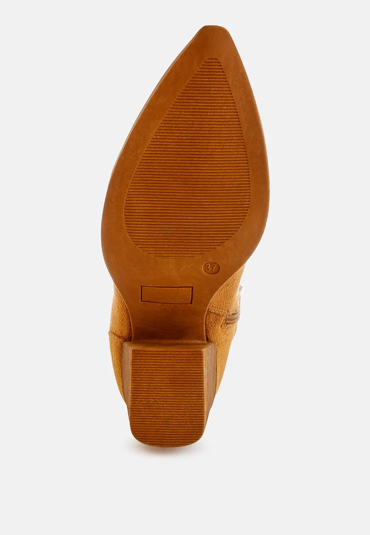 Bimmy Woven Pointy Western Boots