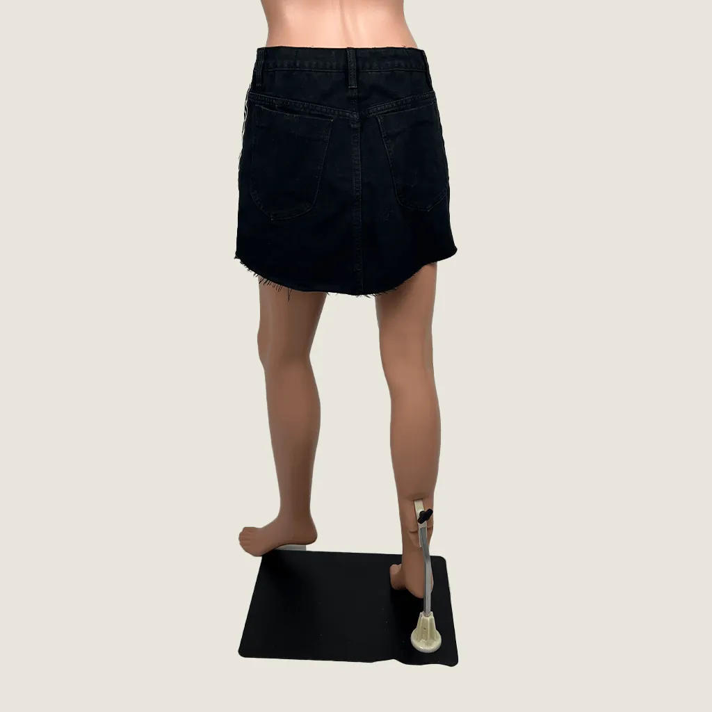 Black Denim Mini Skirt 10