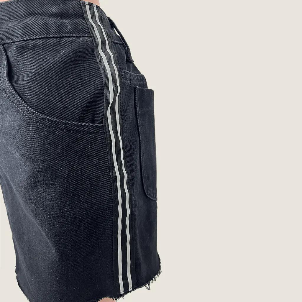 Black Denim Mini Skirt 10