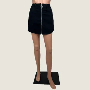 Black Denim Mini Skirt 10