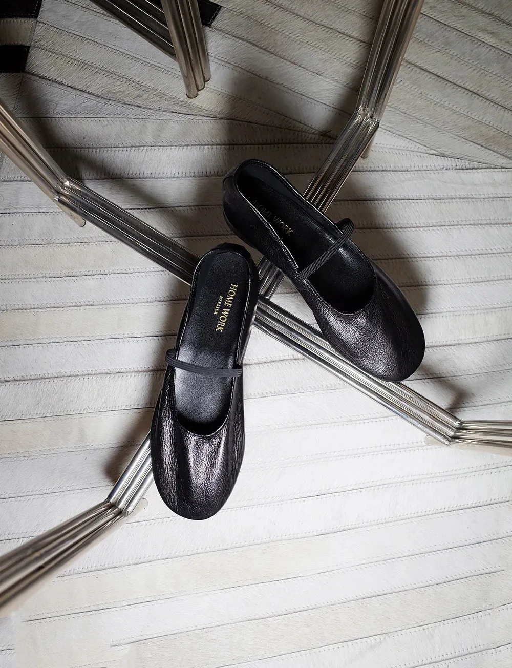 Black Mary Jane Flats