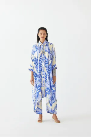 BLUE  APHRODITE KIMONO & PANTS