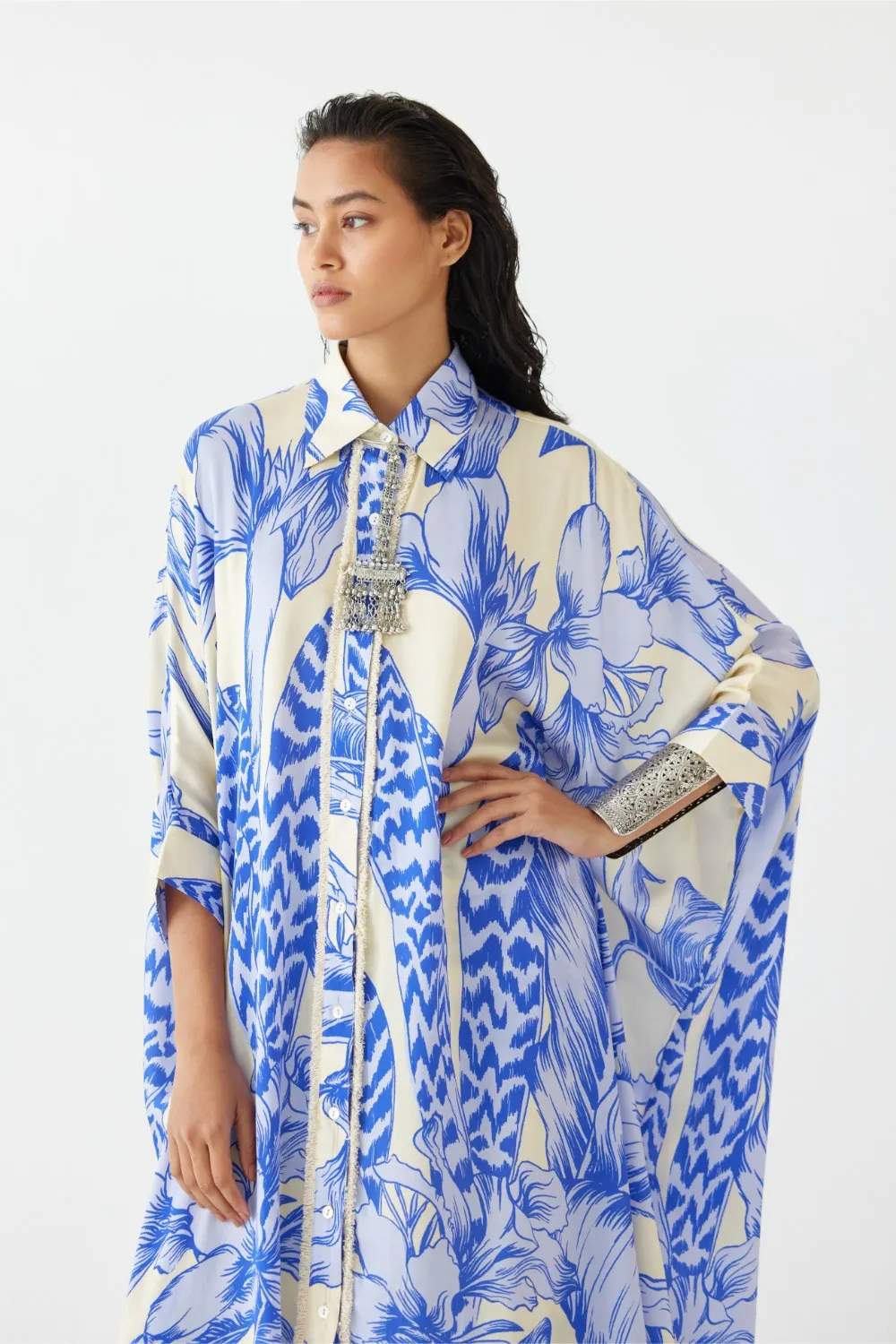 BLUE  APHRODITE KIMONO & PANTS